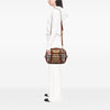 Burberry Small Leather Trimmed House Check Canvas Bridle Orchard Satchel Secondhand