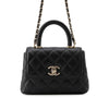 Chanel Extra Mini Quilted Caviar Coco Top Handle Bag Secondhand