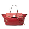 Valentino Medium Leather Rockstud Trapeze Flap Satchel Secondhand