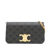 Celine Triomphe Coated Canvas Triomphe Multi Pochette Satchel Secondhand