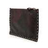 Valentino Grained Calfskin Rockstud Camouflage Zip Clutch Secondhand