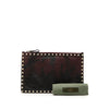 Valentino Grained Calfskin Rockstud Camouflage Zip Clutch Secondhand