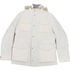 Eleventy White Quilted Down Jacket, Size 48 Secondhand