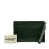 Secondhand Burberry Embossed Leather TB Monogram Clutch