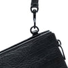 Saint Laurent Croc Embossed Monogram Zip Pouch Secondhand