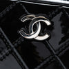 Chanel Small CC Quilted Patent Travel Kit Vanity Case Secondhand