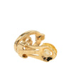 Dior Gold Plated Strass CD Logo Clip On Earrings Secondhand