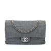 Chanel Medium Classic Canvas Stripes Double Flap Secondhand