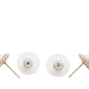 Chanel CC Gold Plated Faux Pearl Strass Bullet Back Earrings Secondhand