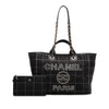 Chanel Medium Canvas Square Stitch Deauville Tote Secondhand