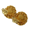 Secondhand Chanel Gold Plated CC Round Clip On Earrings