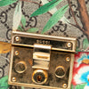 Secondhand Gucci GG Supreme Web Padlock Tian Paint Crossbody