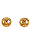 Secondhand Chanel CC Gold Plated Round Clip On Earrings