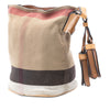 Burberry Mini Mega Check Canvas Ashby Tassel Bucket Bag Secondhand