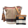 Burberry Mini Mega Check Canvas Ashby Tassel Bucket Bag Secondhand