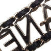 Chanel Gold Plated Lambskin Allure Logo Hair Clip Secondhand
