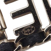 Chanel Gold Plated Lambskin Allure Logo Hair Clip Secondhand