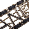 Chanel Gold Plated Lambskin Allure Logo Hair Clip Secondhand