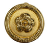 Chanel Gold Plated Camellia Round Clip On Earrings Secondhand