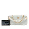 Chanel CC Quilted Goatskin Chic Pearls Double Zip Clutch With Chain Secondhand