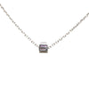 Gucci 18K White Gold Amethyst Square Pendant Necklace Secondhand