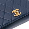 Chanel CC Quilted Lambskin Triple Pearl Chain Flap Secondhand