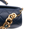 Chanel CC Quilted Lambskin Triple Pearl Chain Flap Secondhand