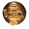 Chanel Gold Plated CC Round Clip On Earrings Secondhand