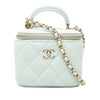 Chanel Mini CC Quilted Lambskin Top Handle Vanity Case With Chain Secondhand