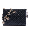 Chanel CC Quilted Lambskin Coco Charms Chain Wristlet Pouch Secondhand