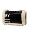 Burberry Small Shearling Trimmed Coated Canvas Lola Crossbody Secondhand