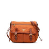Secondhand Prada Tessuto Zip Double Buckle Messenger Bag