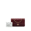 Chanel Medium Classic Chevron Calfskin Pleated Double Flap Secondhand