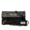 Balenciaga Goatskin Motocross Classic Metallic Edge Envelope Clutch with Strap Secondhand