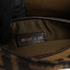 FENDI Zucchino Mamma Bucket Canvas & Leather Shoulder Bag in Brown Secondhand