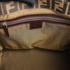 FENDI Zucchino Mamma Bucket Canvas & Leather Shoulder Bag in Brown Secondhand
