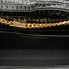 Secondhand Saint Laurent Medium Croc Embossed Patent Monogram Kate Tassel Crossbody