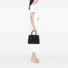 Prada Medium Bicolor Saffiano Cuir Double Satchel Secondhand