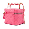 Chanel Small CC Quilted Lambskin Vanity Case With Chain Secondhand