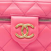 Chanel Small CC Quilted Lambskin Vanity Case With Chain Secondhand