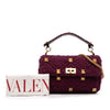 Valentino Large Knit Roman Stud Satchel Secondhand