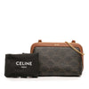Celine Triomphe Coated Canvas Clutch On Chain Secondhand