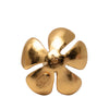 Chanel CC Gold Plated Faux Pearl Flower Bullet Back Earrings Secondhand