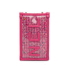 Chanel Tweed and PVC Phone Clutch with Chain Secondhand