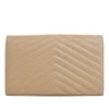 Saint Laurent Grain De Poudre Chevron Classic Cassandre Chain Wallet Secondhand