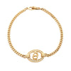 Secondhand Dior Gold Plated CD Strass Bracelet