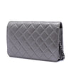 Secondhand Chanel CC Quilted Metallic Lambskin Faux Pearl Wallet On Chain
