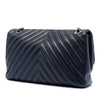 Chanel Jumbo Classic Chevron Lambskin Double Stitch Single Flap Secondhand