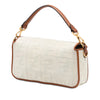 Fendi Zucca Embroidered Canvas Baguette Satchel Secondhand