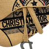 Dior Jute Union Embroidered Saddle Bag Secondhand